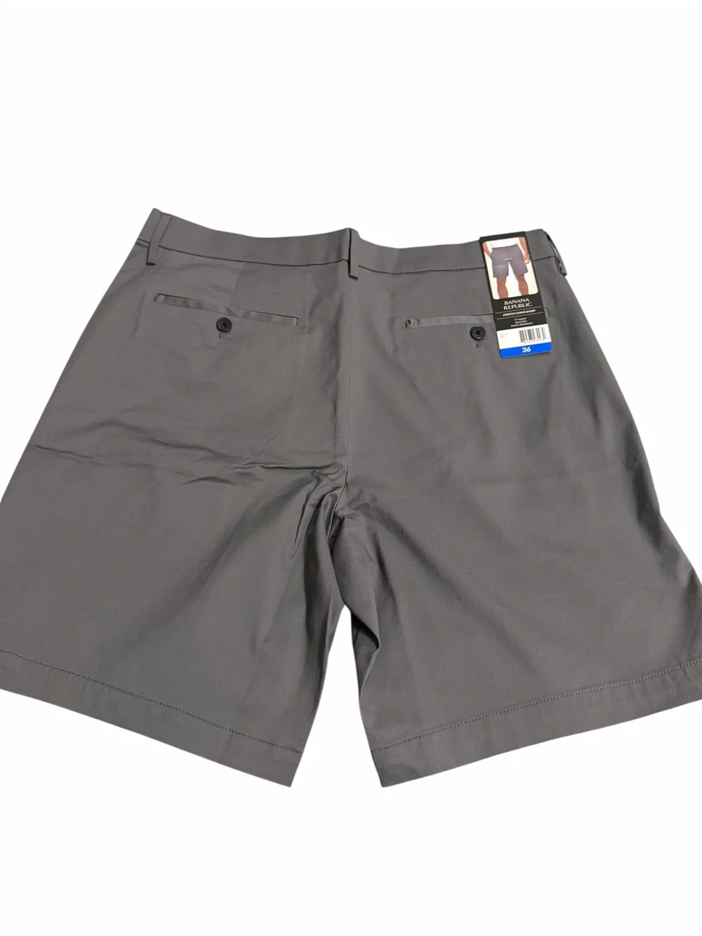 Banana Republic Men's Stretch Chino Shorts/Gray/Size: 36